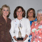 Barbara and her sisters and mother at the Winners' Circle Luncheon.