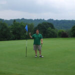 Mike Duddy with his HOLE IN ONE on #2!